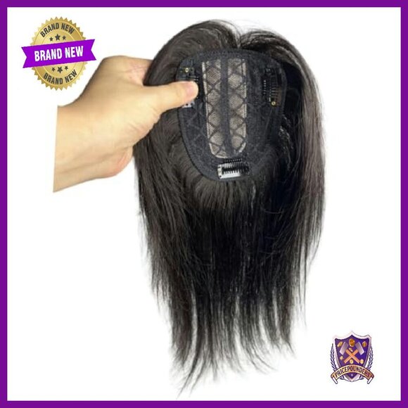 Human Hair Topper Clip In 30cm Straight 3D Bangs Fringe Volume main image 6